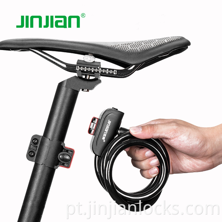 Para bloqueio de senha de arame de aço de scooter elétrico quatro caderlock anti-roubo de bloqueio de bicicleta de segurança de segurança de segurança